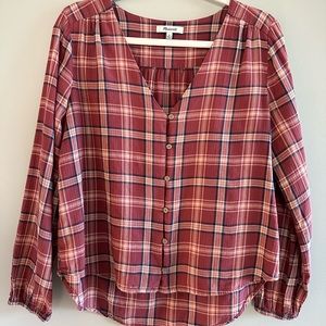 Madewell Pullover/Button Down Cotton Blouse